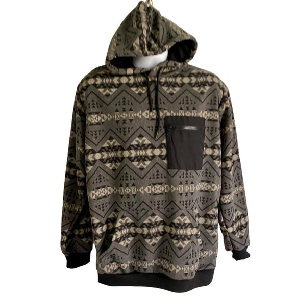 Original Deluxe Pull Over Hoodie Sweatshirt Bold Print Men's Large NEW - Picture 1 of 9